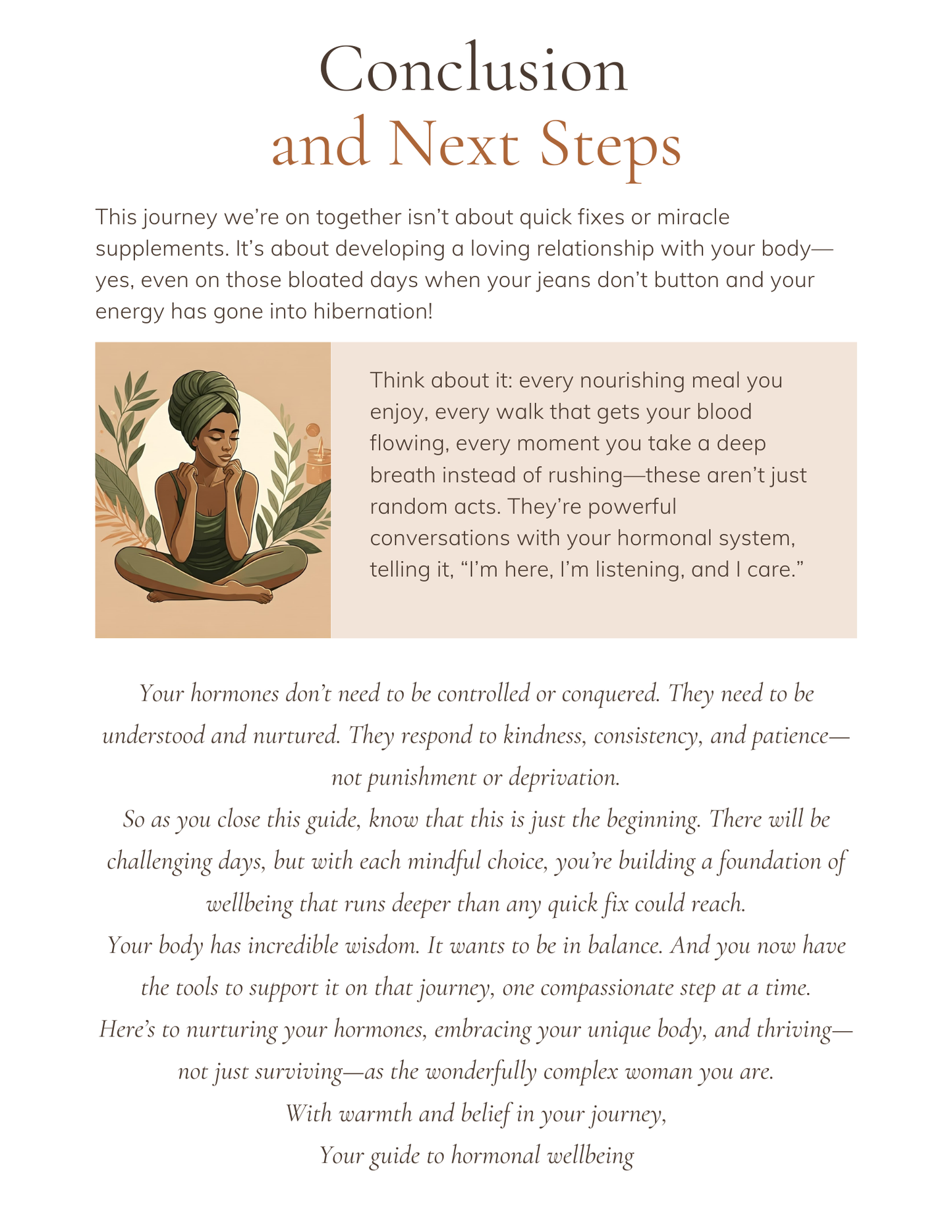 "Nurturing your hormones"
