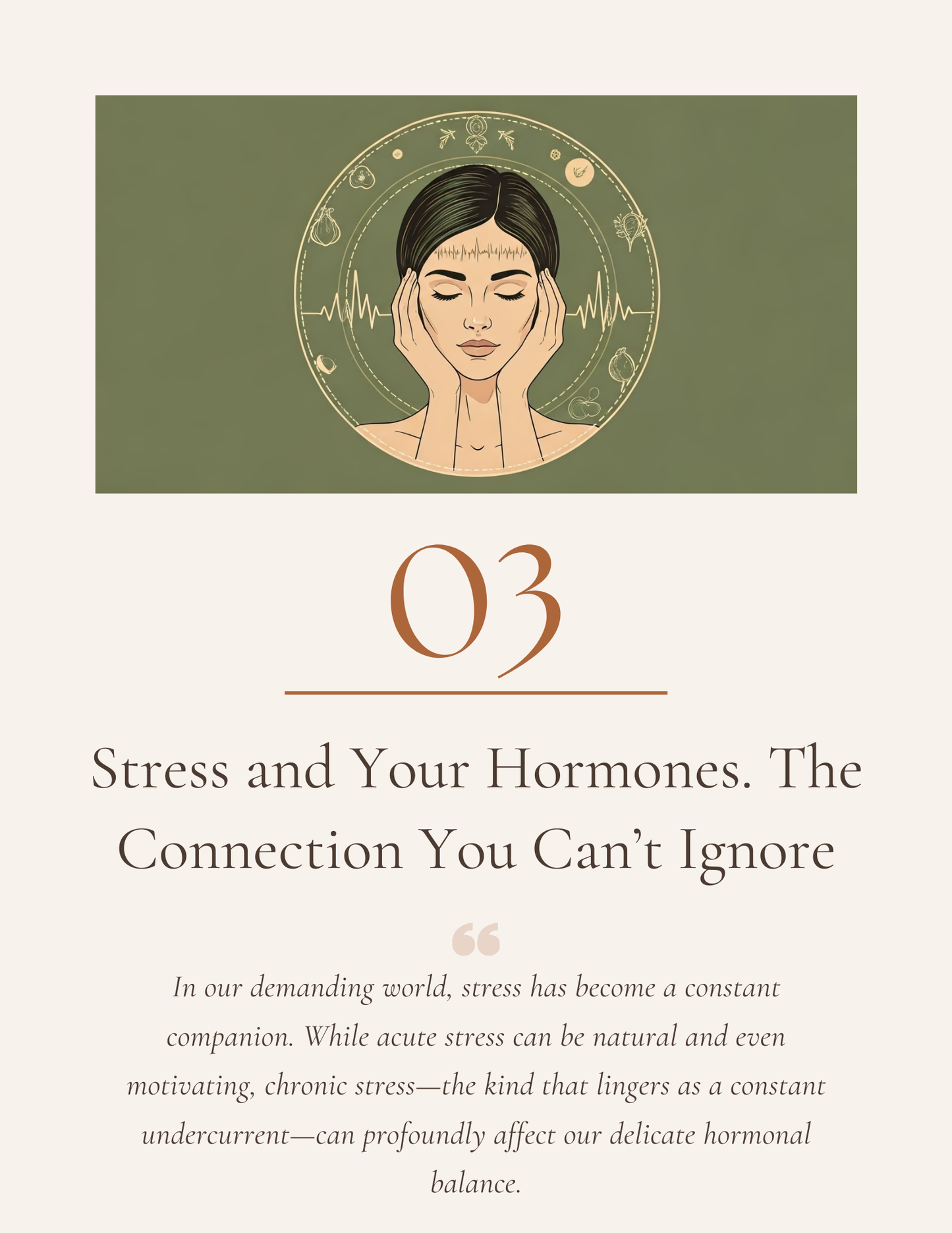 "Nurturing your hormones"