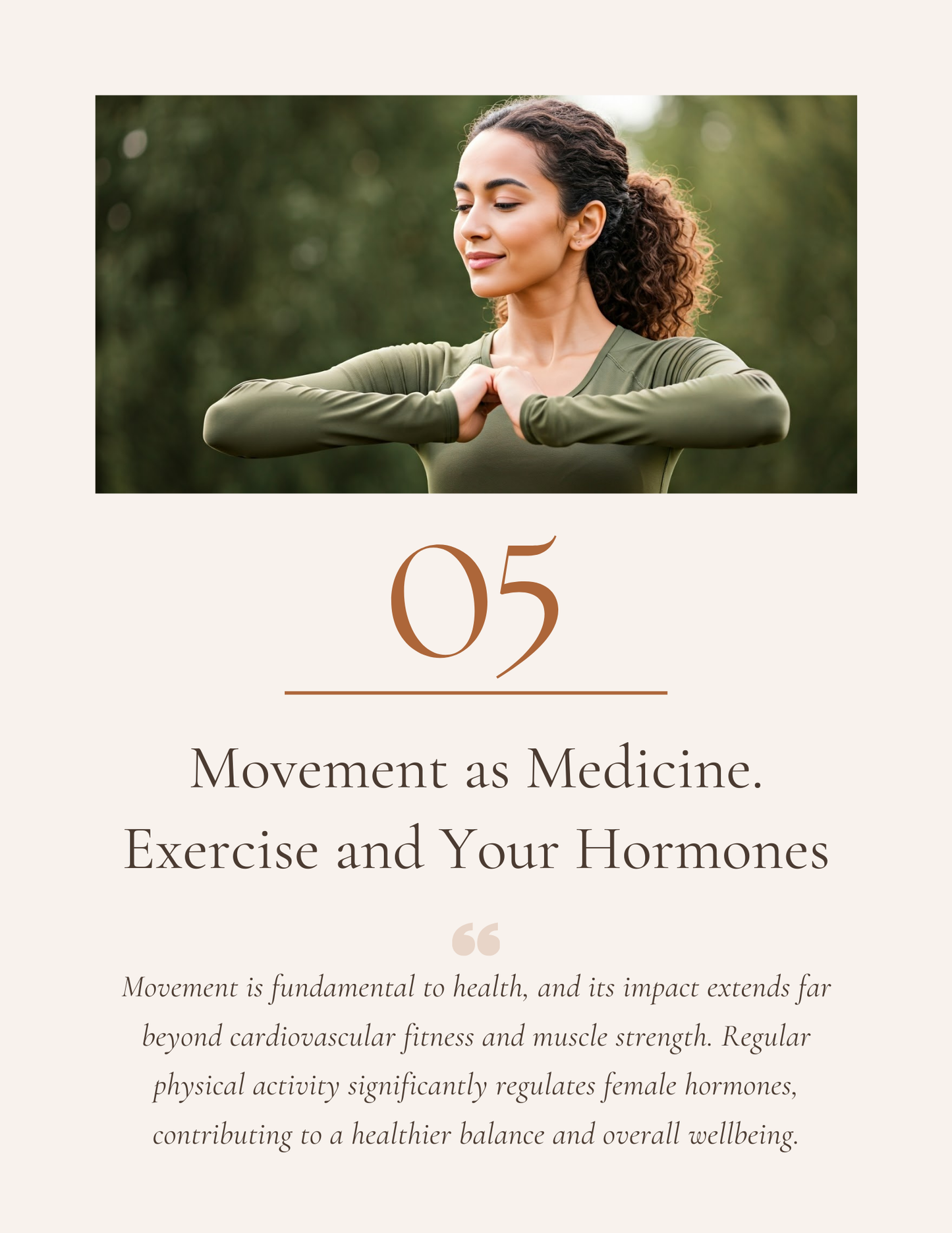 "Nurturing your hormones"